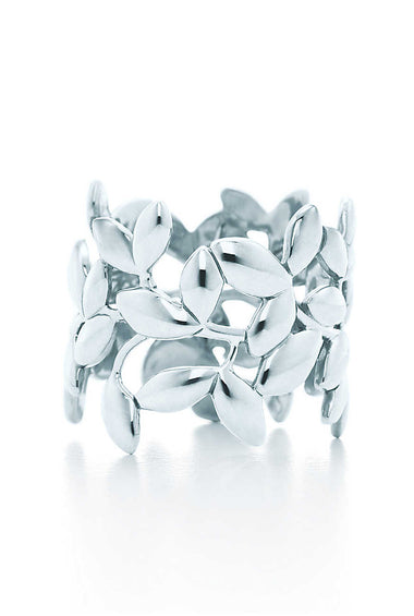 Olive leaf band ring